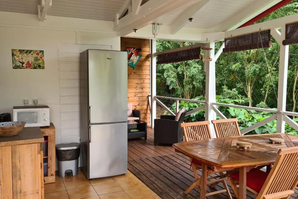 Grand Bungalow Avec Piscine Et Vue Mer Bouillante Zewnętrze zdjęcie